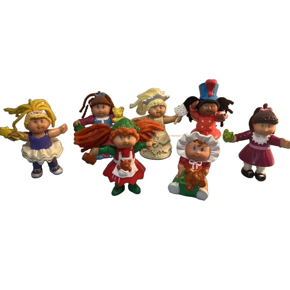 Vintage 1990's Cabbage Patch Kids Figures Lot Of 7 McDonald's Happy Meal Toys